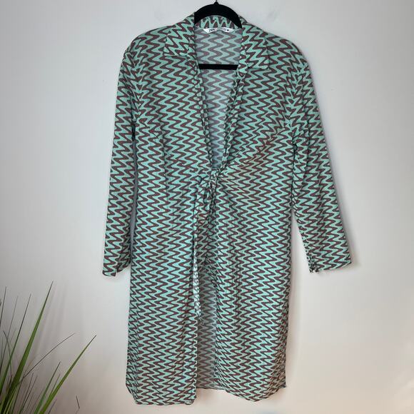 Zara Lissie Shirt Printed‎ Tunic Long Sleeve Blouse Boho Bloggers Favorite Small - Picture 3 of 9